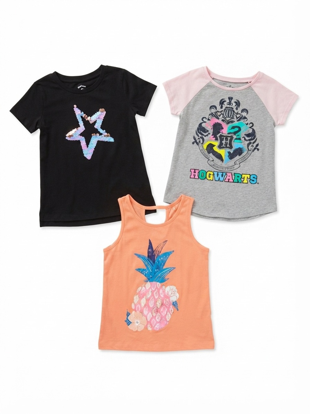Lot x 3 Girls Tank & Tees Set Size 6